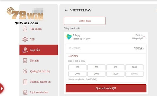 Nếu đang dùng ví ViettelPay, bạn có thể nhanh chóng nạp tiền qua ví điện tử này